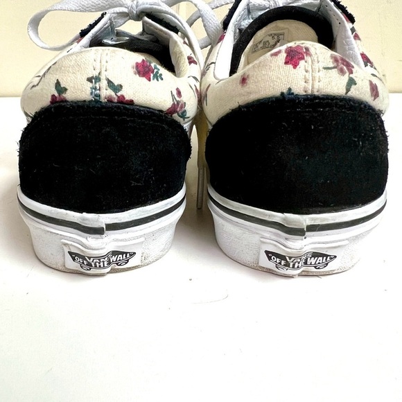 VANS Women's Old Skool Ditsy Floral True White Canvas Suede shoes Size 5.5M - Picture 7 of 9
